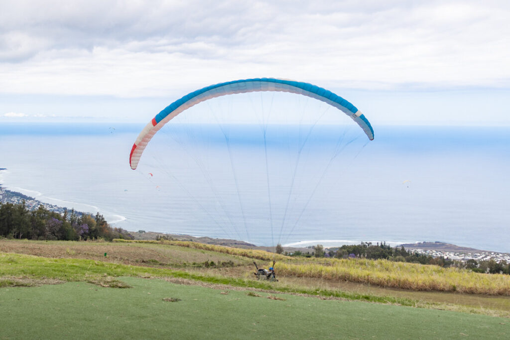 Aire de départ de parapente à La Réunion