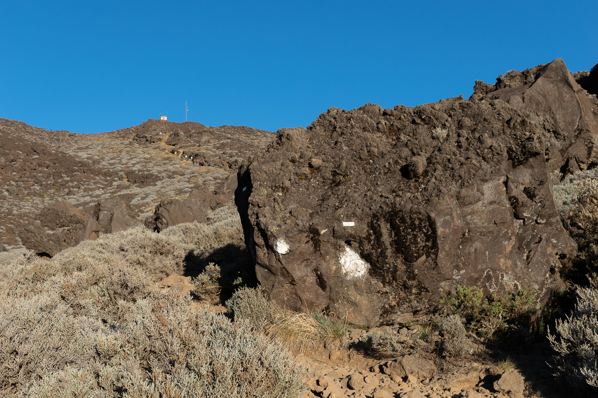 Chemin montée au volcan du Piton des Neiges à la Réunion